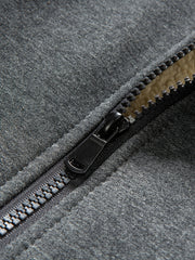 Men's Sherpa Lined Hoodie Zip Up Sweatshirt Warm Jacket