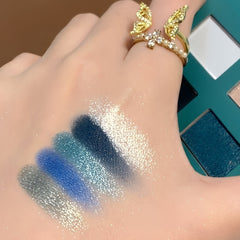 Peacock Green Eyeshadow Palette, Pearly Matte Finish