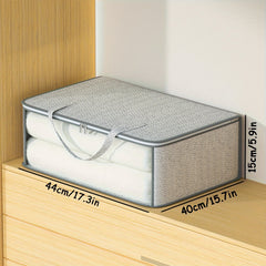 Large Capacity Storage Bag With Handles Portable Non-woven Clothes Storage Bag