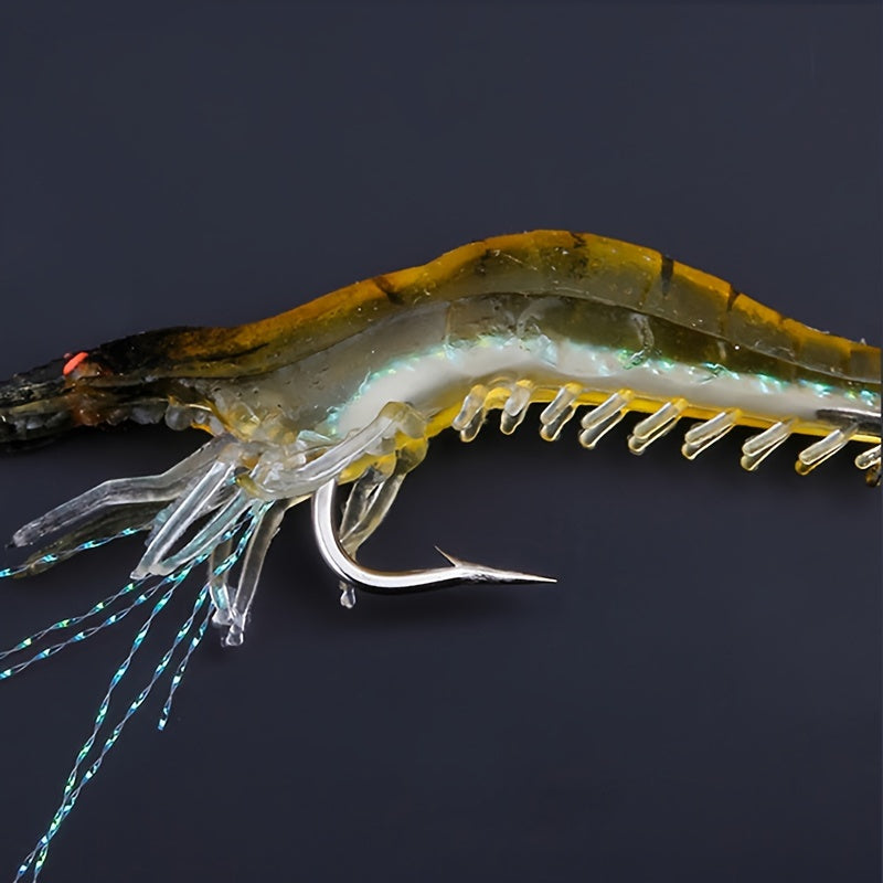 1pc 5g Luminous Shrimp Lure Biomimetic Bait With Barbed Hook