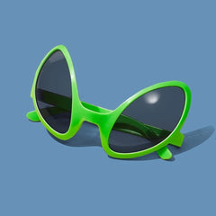 Green Plastic Alien Sunglasses for Christmas Cosplay Favor
