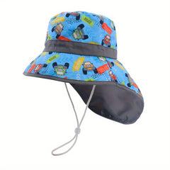 Dinosaur Print Sunshade Shawl Hat for Beach