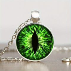 Vintage Round Eye Pendant Necklace Holiday Gift