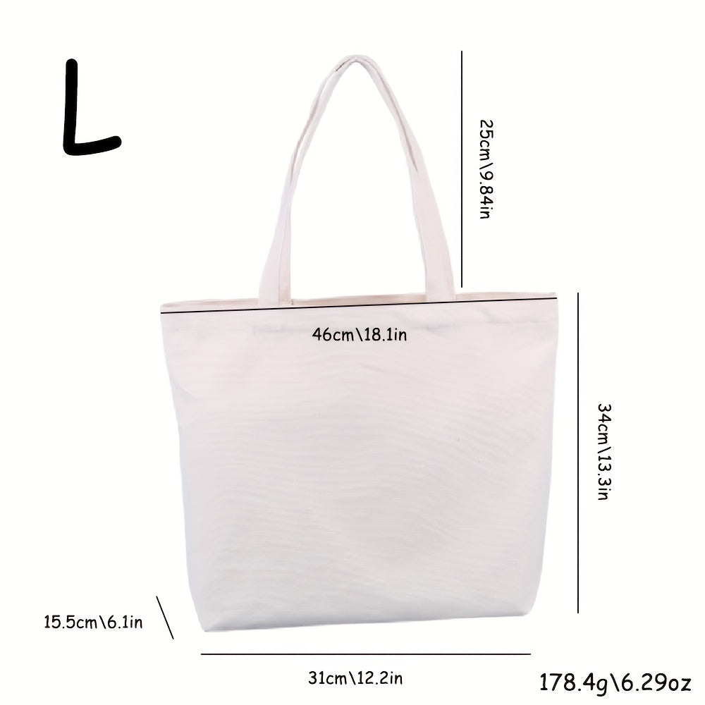 Thickened Canvas Portable Shopping Bag Blank DIY