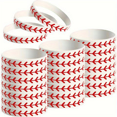 2pcs Baseball Silicone Bracelet - Perfect Gift For Baseball Players
