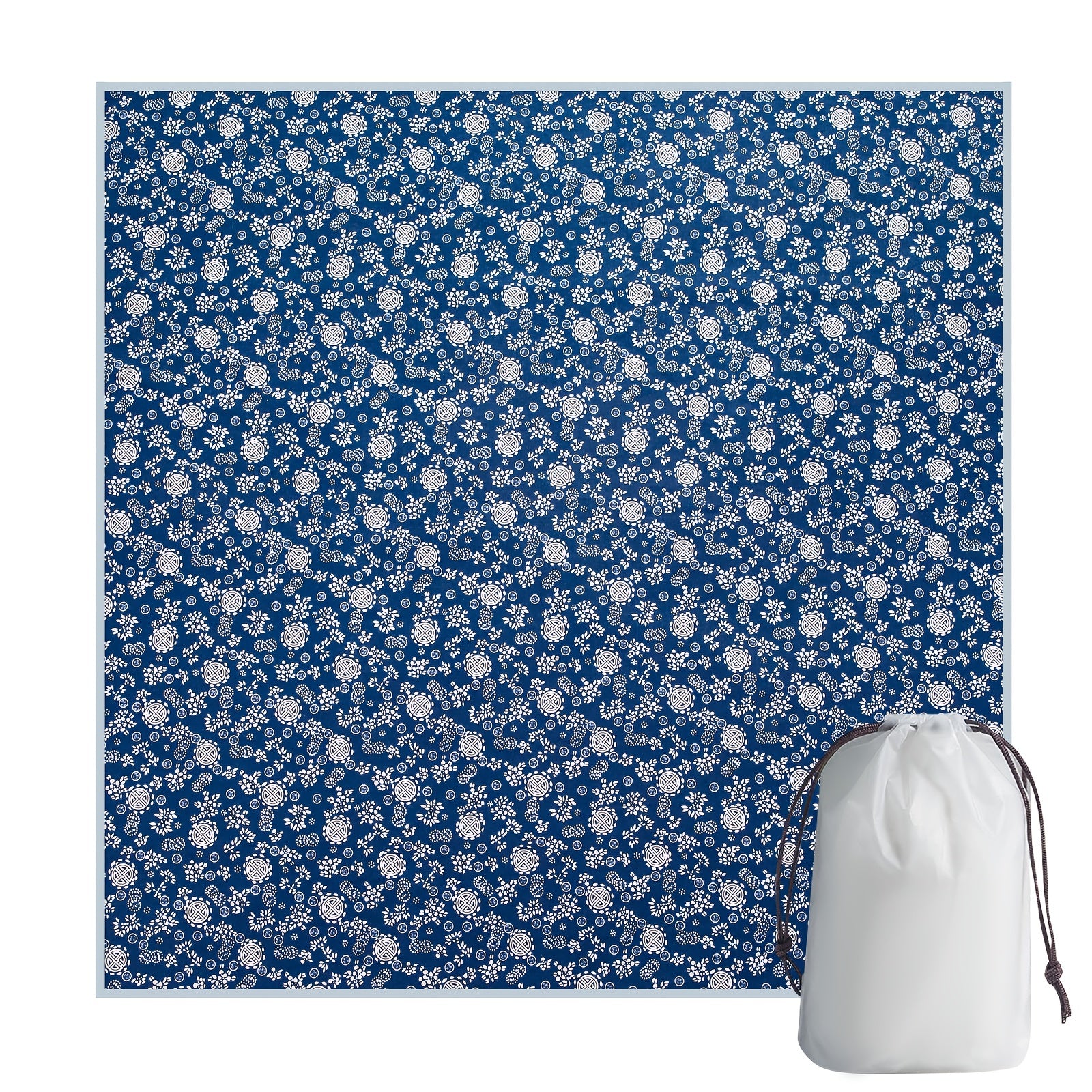 Waterproof Outdoor Blanket Flowers Printing Picnic Mat