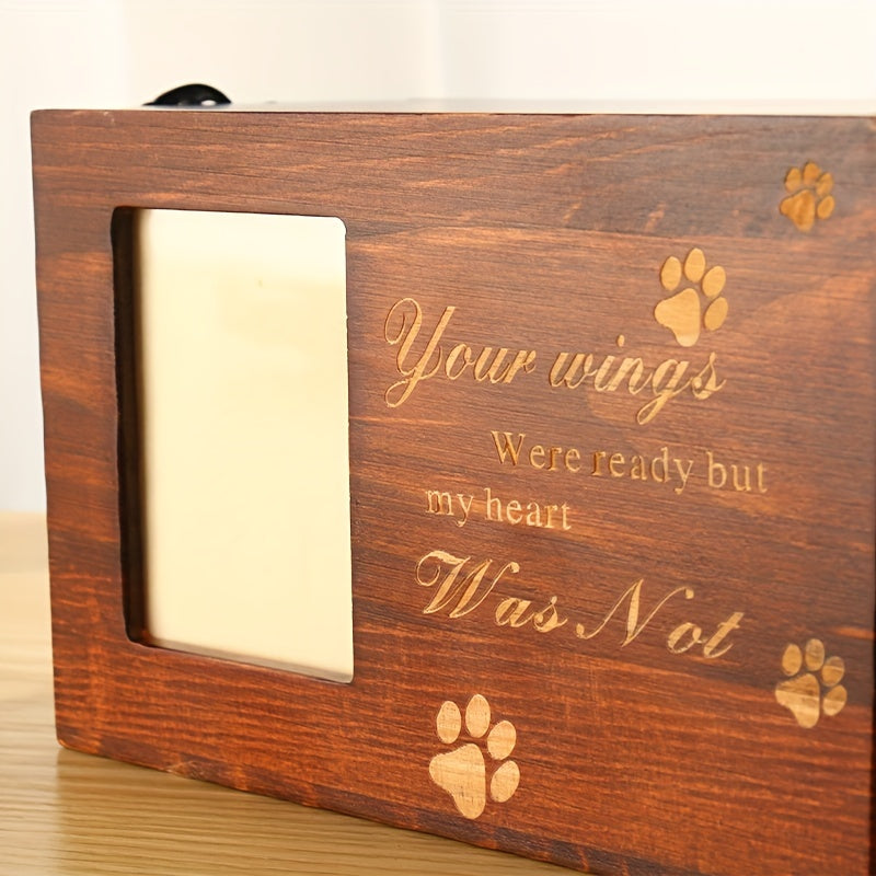 Dog Memory Box Photo Frame Pet Ashes Urn