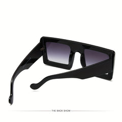 Oversized Flat Top Sunglasses Square Frame Glasses UV400