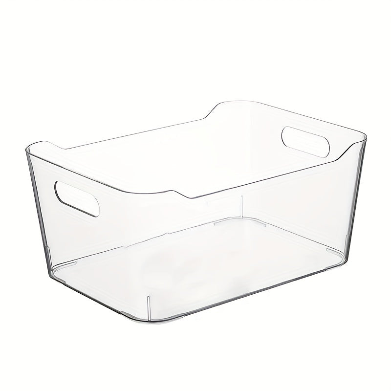 Plastic Clear Storage Box with Handle Durable Household Debris Container
