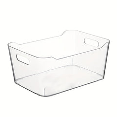 Plastic Clear Storage Box with Handle Durable Household Debris Container