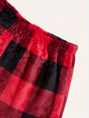 3 Pack Plus Size Plaid Print Flannel Shorts Set