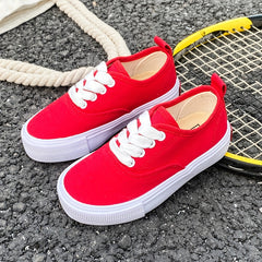 Boy's Solid Skate Shoes Non Slip Casual Sneakers For Kids