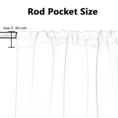2 Panels Chiffon Sheer Curtains for Bedroom & Living Room