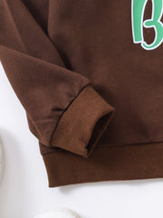Kids Boys Letter Daddy's Little Boy Long Sleeve Sweatshirt