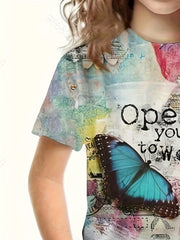 3D WONDER Print T shirt Boys Girls Pullover Tops Summer