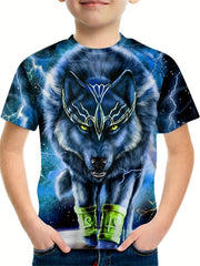 Boys' Wolf Graphic T Shirt 3D Print Breathable Casual Tee