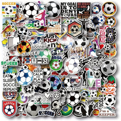 50pcs Football Stickers Vinyl Football Water Bottle Stickers Pack Football