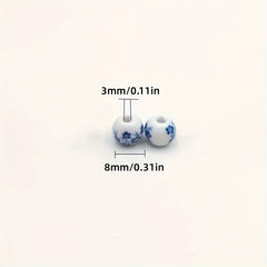20pcs Orchid Porcelain Beads Handcraft DIY Accessories