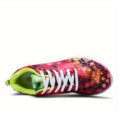 Women's Printed Lace-up Sports Shoes Breathable Outdoor Sneakers