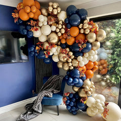 Navy Balloons Garland Arch Kit for Thanksgiving Decoration