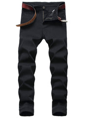 Mens Slim Fit Straight Leg Denim Pants