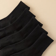 Solid Crew Socks Comfy Mid Tube Women's Stockings
