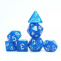 7pcs Monochrome Style Mini Dice Set for Role Playing Games