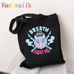 Demon Slayer Canvas Tote Shopper Bag Eco Large-capacity