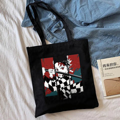 Demon Slayer Eco Tote Bag Kimetsu No Yaiba Graphic Shopper Bag