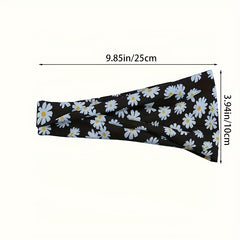 Spring Floral Sports Headband Elastic Accessory Yoga Fitness Sweatband