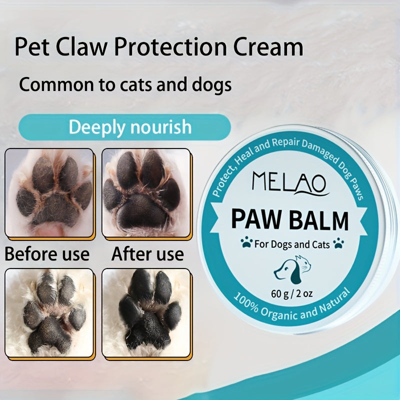 Pet Paw Balm 60g Box - Heals, Repairs, Moisturizes - Dogs Cats Soother Protector