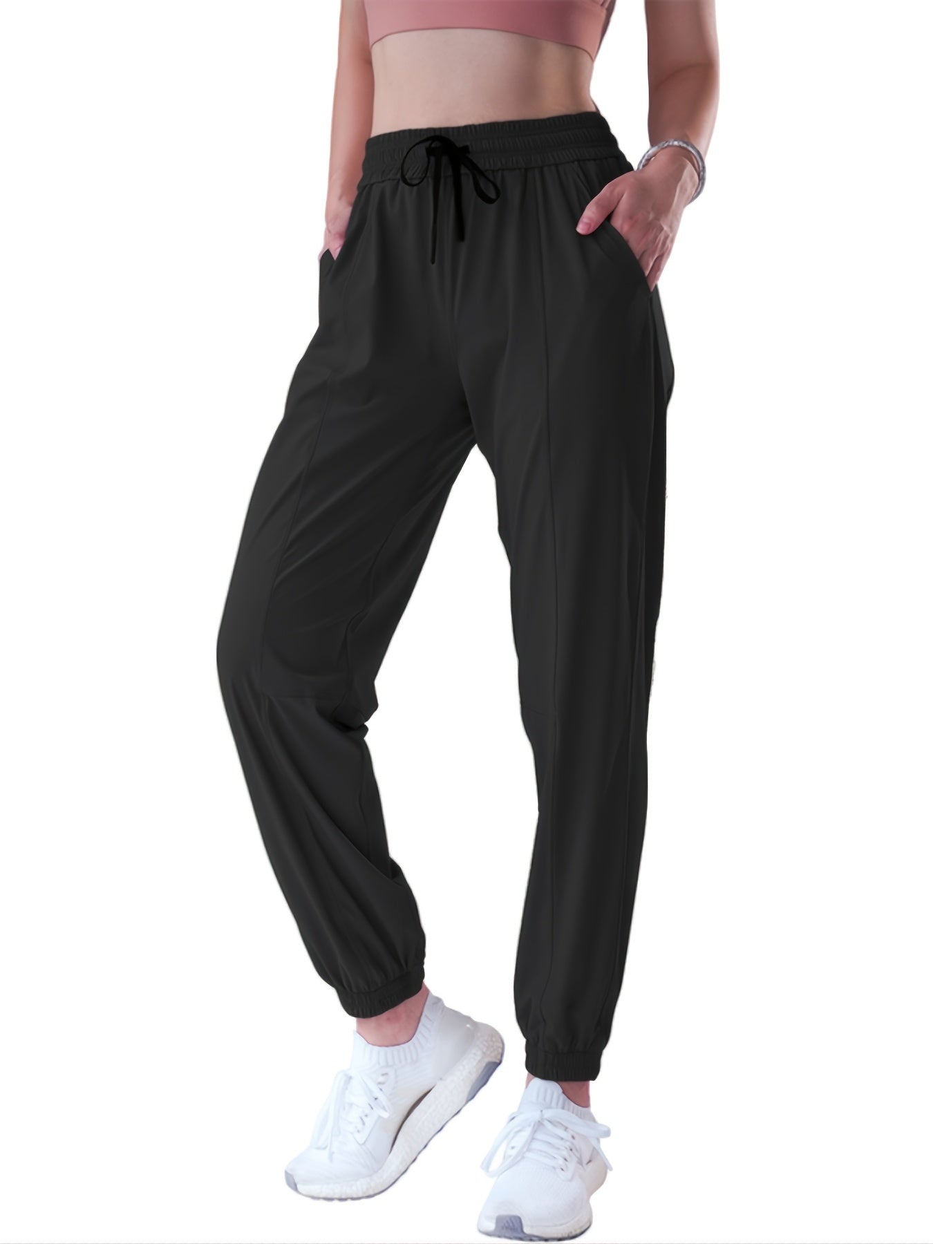 High Waist Yoga Pants w/ Drawstring, Comfy for Casual & Active Lifestyle