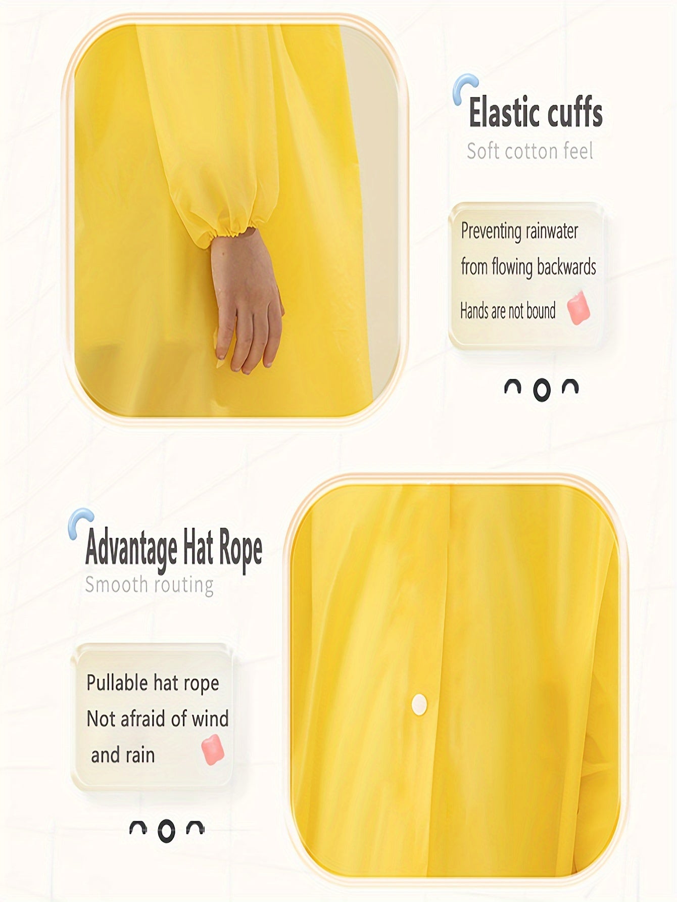 Kids Thick Hooded Raincoat For Hiking - Outdoor Gift