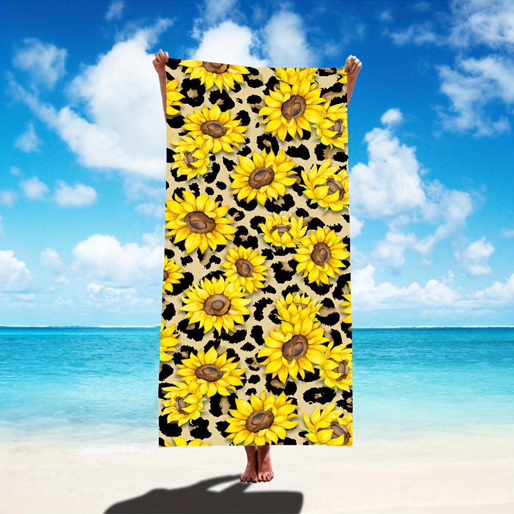 Leopard Print Beach Towel for Pool Party Holiday - Large Women's