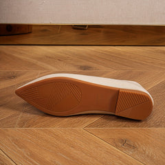 Women's Pointed Toe Flat Shoes Soft Sole Slip On Versatile Work Flats