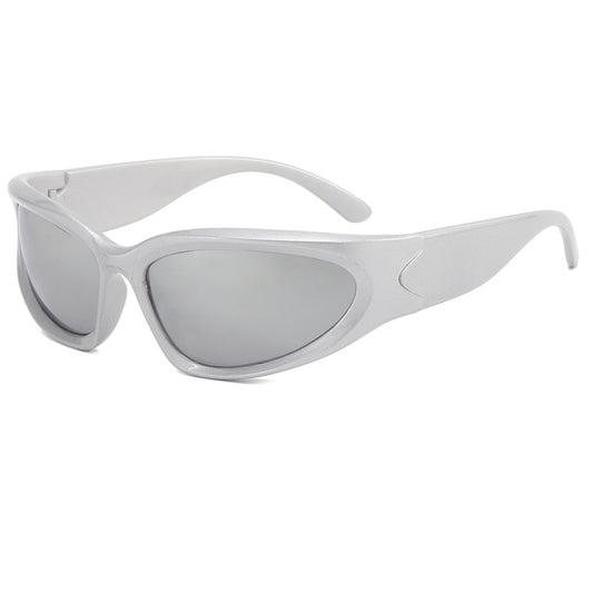 Y2K Wrap Around Sunglasses Women Futuristic Sports Oval Stylish