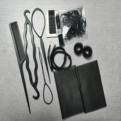Hair Accessories Set Topsy Tail Hair Tool Hair Loop Hair Ties Hair Clips Combs