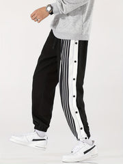 Striped Men's Casual Trousers for Autumn/Winter