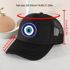 Kids Single-Eye Print Mesh Baseball Cap for Outdoor Activity