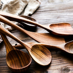 Teak Wooden Cutlery Spoon Cooking Spatula Kitchen Tool Set