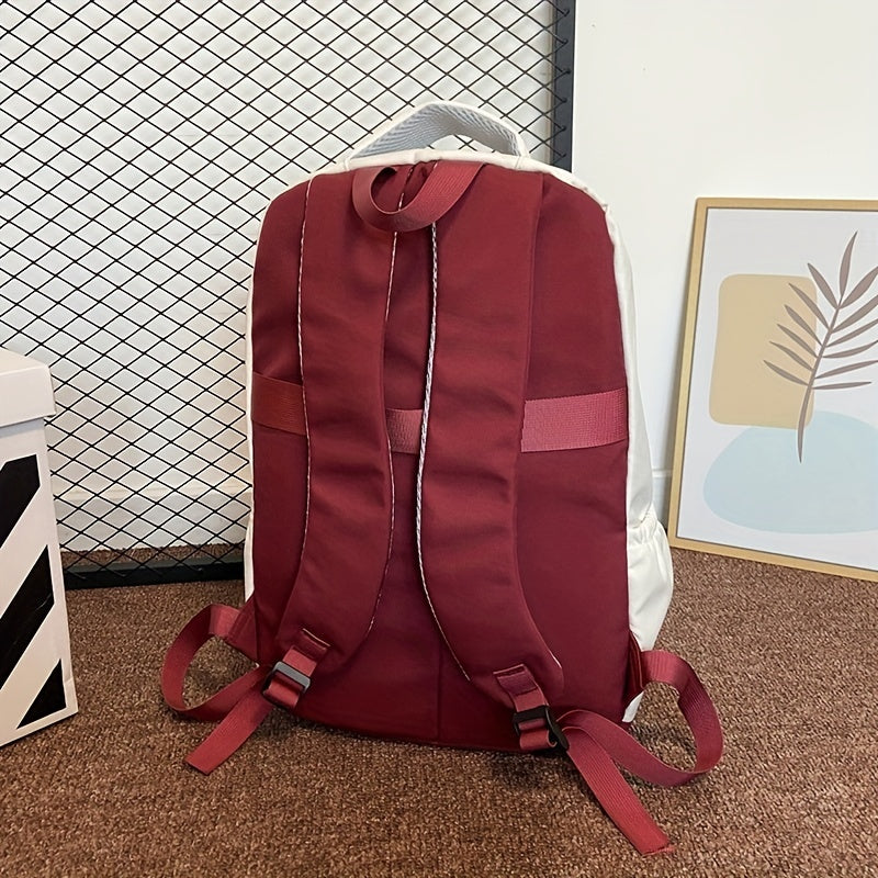 Casual Student Bag Large Capacity Backpack With Pendant