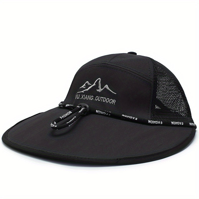 Adjustable Summer Casual Mens Peaked Cap with Letter Embroidery