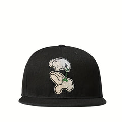 Embroidered Flat Brimmed Hat - Outdoor Casual Wear
