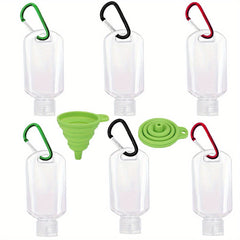 8Pcs Travel Bottles with Keychain 2oz 50ml Empty Hand Sanitizer Bulk