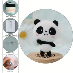 DIY Panda Wool Needle Felting Kit for Beginners
