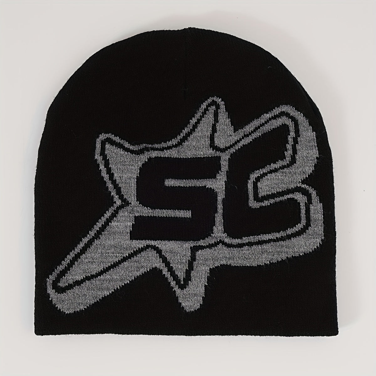 Classic Letter Jacquard Beanie Unisex Y2K Knitted Pullover Hat