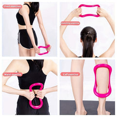 4pcs Yoga Set 8 Shaped Puller & 2 Stretching Rings for Indoor Workout