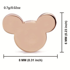 Small Mouse Stud Earrings For Kids Hypoallergenic Stainless Steel
