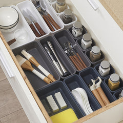 Desk Drawer Organizer Set of 8 - Office Bathroom Kitchen Makeup