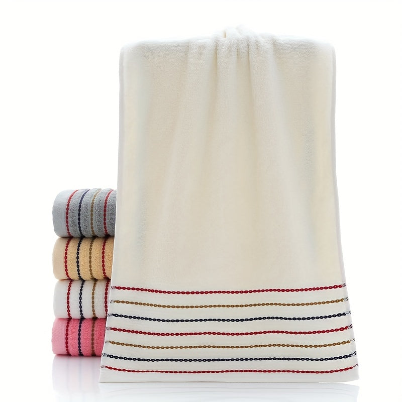 4pcs Striped Hand Towels Set Soft Cotton Face Towel Highly Absorbent